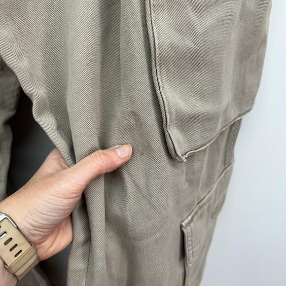 NEW H&M Brown Tan Neutral Casual Loose Fit Cargo Pant Y2K Style Plus Size 16 - Picture 6 of 6